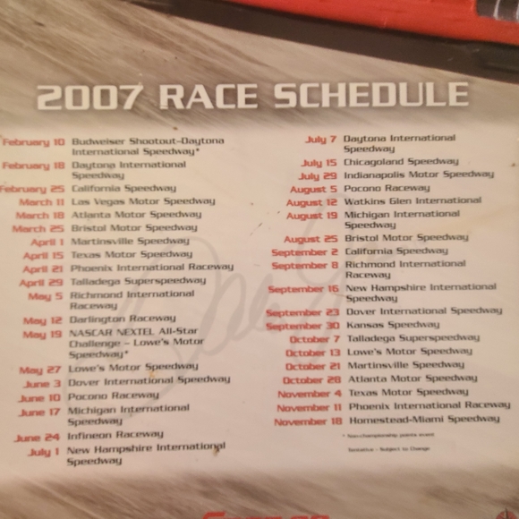 Vintage Dale Earnhardt Jr 10x13 metal wall sign 2007 race schedule by snap-on. - Picture 6 of 11